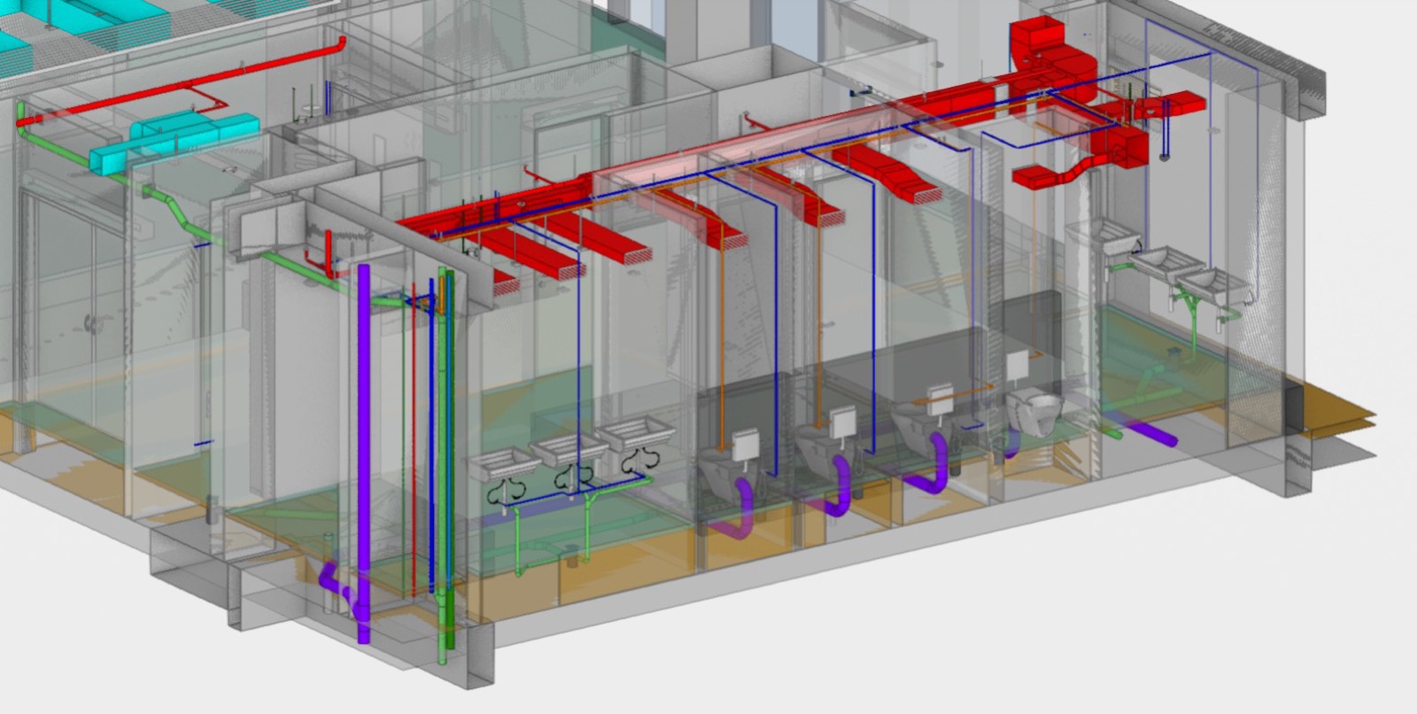 Installation model of an office floor in our browser viewer